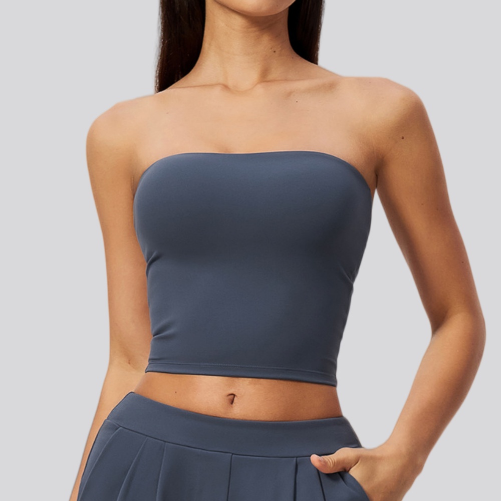 J-Yoga Fitness - Dames strapless sportbeha, dames yogavest, push-up