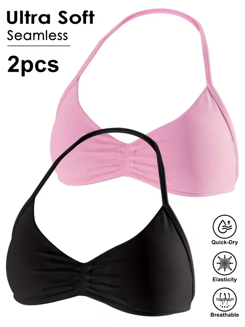 Yoga Mat For Fitness - 2 stuks Naadloze Sexy Open Back