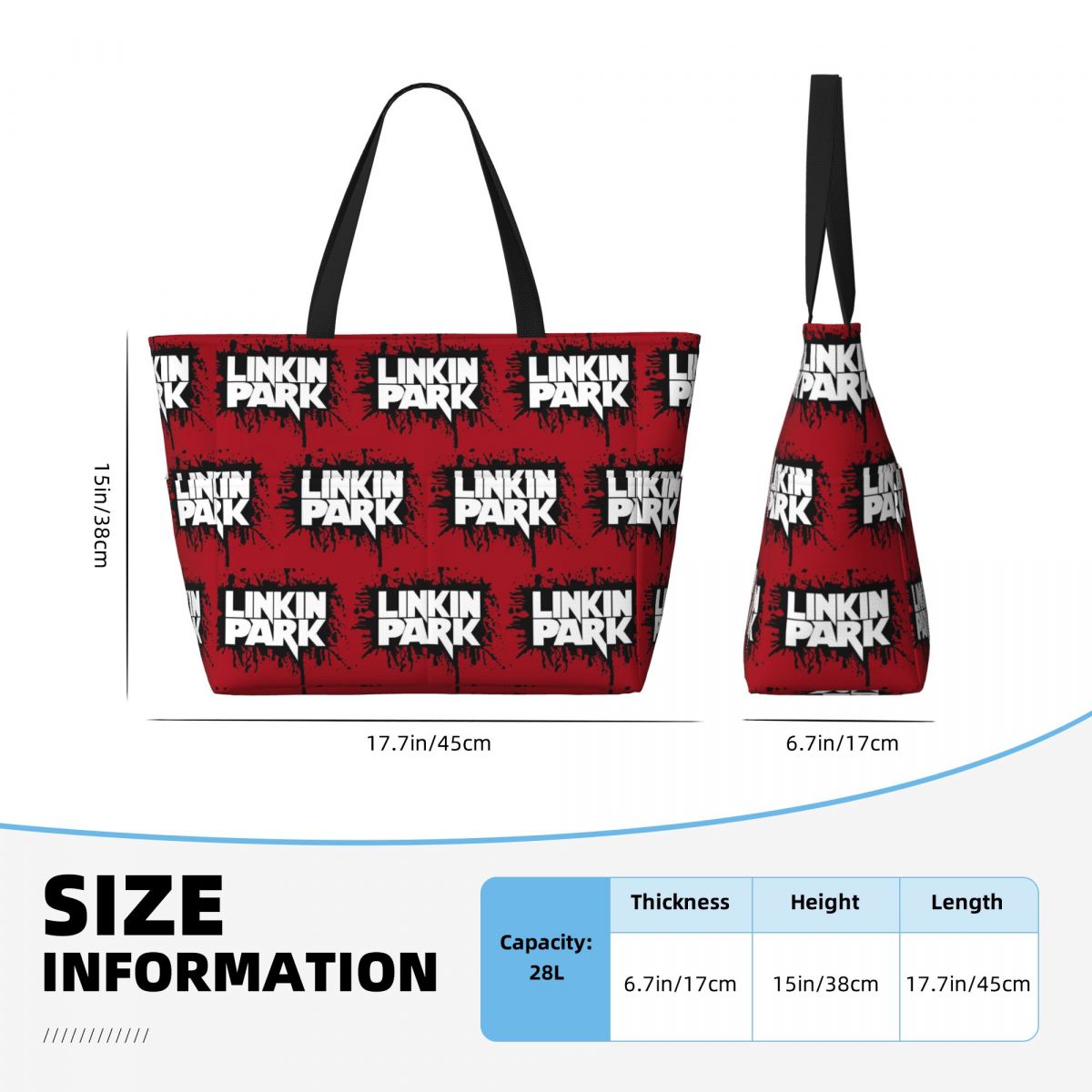 Linkin Park Band Strand Tote B - Yoga Fitness Park recensie en prijs
